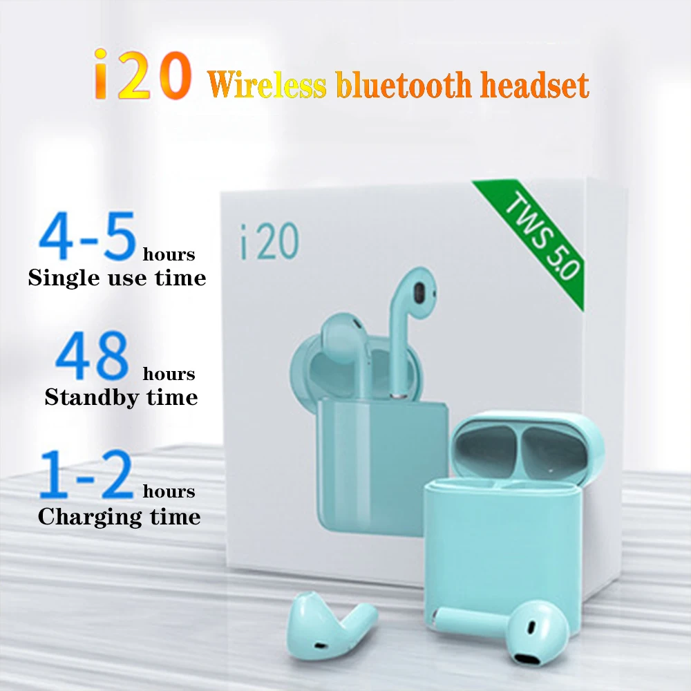 I20 tws 5 0 беспроводные наушники Bluetooth с микрофоном стерео гарнитуры тяжелый басовый