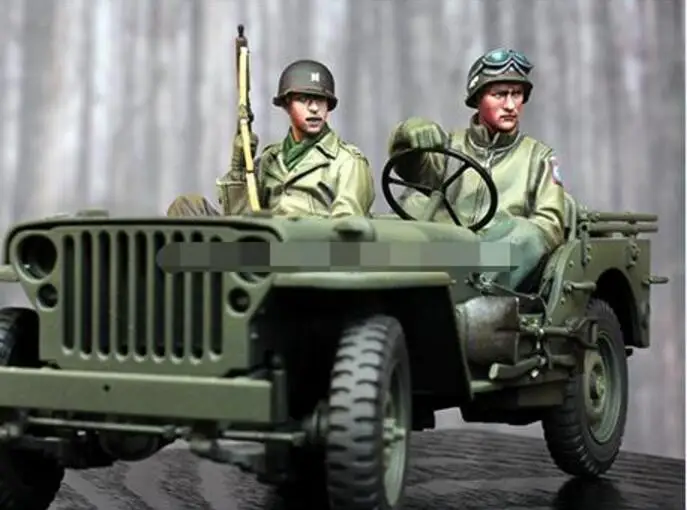 1/35 каучуковая фигурка строительный комплект США джип экипажа