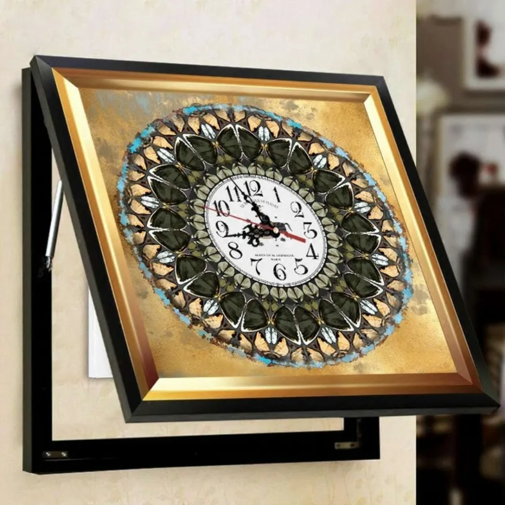 

Quartet decorative painting dining hall distribution box measuring box decorative painting hydraulic belt clock fresco