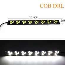 Новейший COB огни авто Бег свет COB фары налобный фонарь светодиодный 2 шт./лот супер яркий 12 W