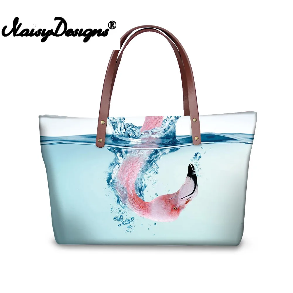 

Stylish Animal Flamingo Printed Women Top-handle Bags Luxury Brand Tote Cross Body Bag for Ladies Shoulder Shop Bags