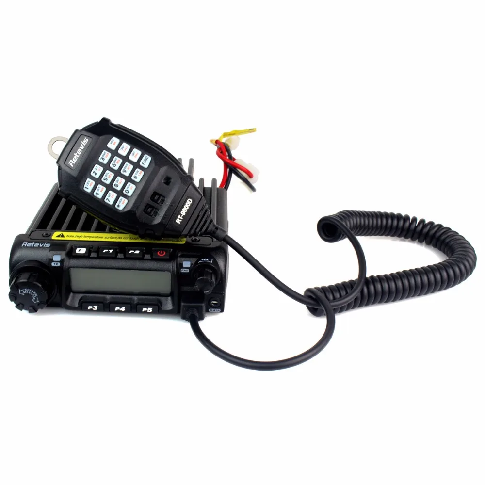 Retevis RT-9000D Mobile Car Radio Transceiver VHF 66-88MHz (or UHF) 60W 200CH Scrambler Walkie Talkie+Speaker MIC+Program Cable