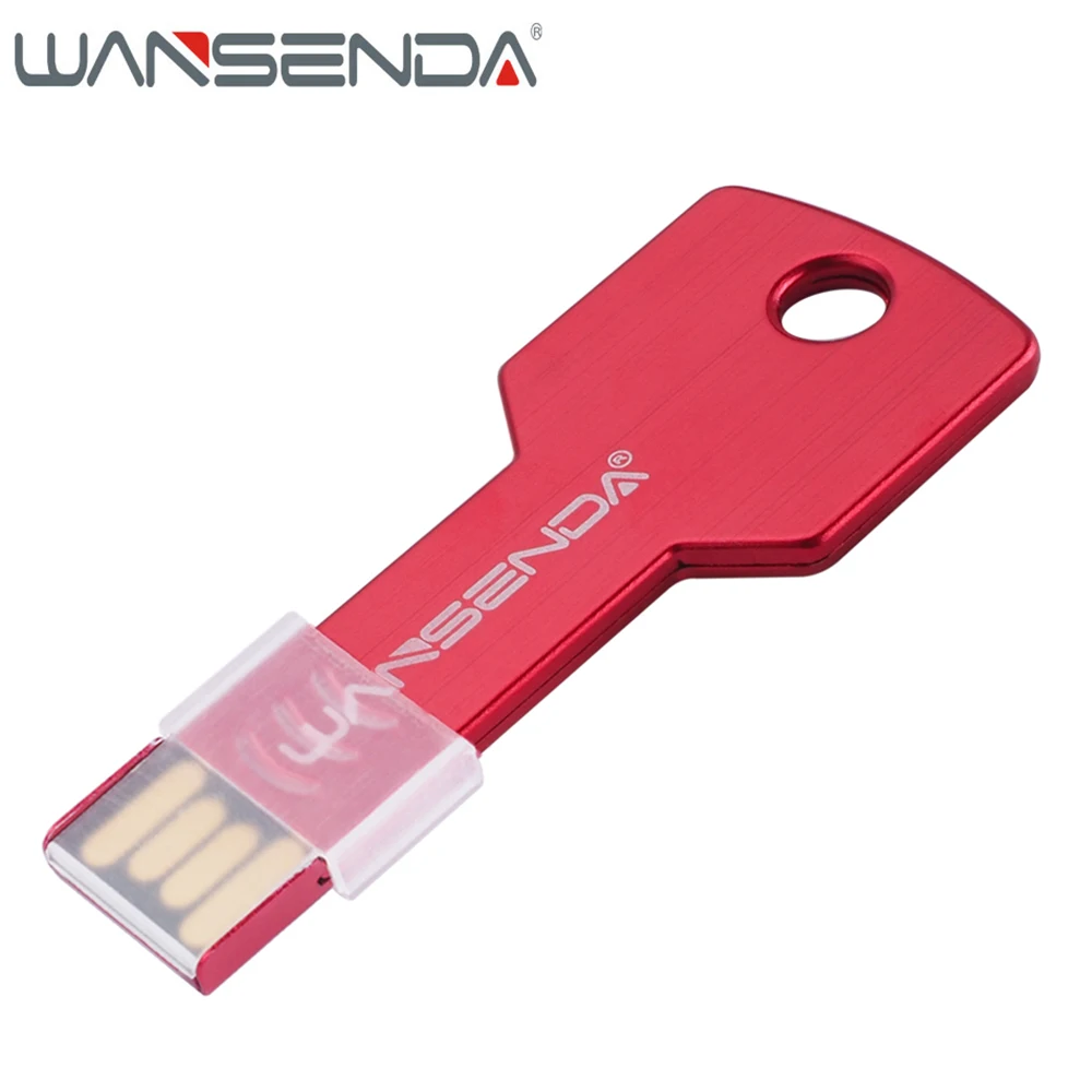 WANSENDA Key Shape USB Flash Drive 6 Colors Metal Usb Stick Waterproof
