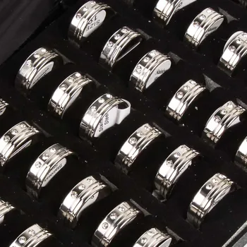 

Wholesale 30 pcs ring atmosphere fashion personality handsome neutral ins wind retro index finger ring jewelry to send friends