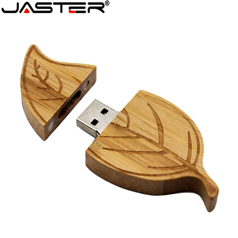 USB флеш накопитель JASTER с деревянными листьями 4/8/16/32/64/2 0 ГБ|USB флэш-накопители| |