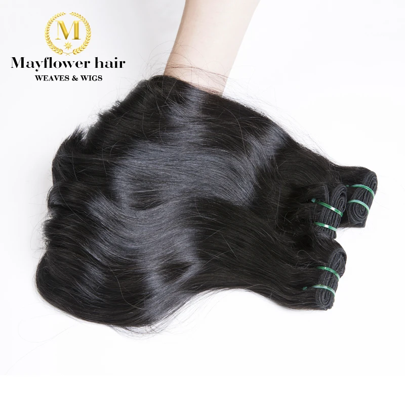 3 bundles Top quality double drawn bone straight  Vietnamese virgin hair natural black 