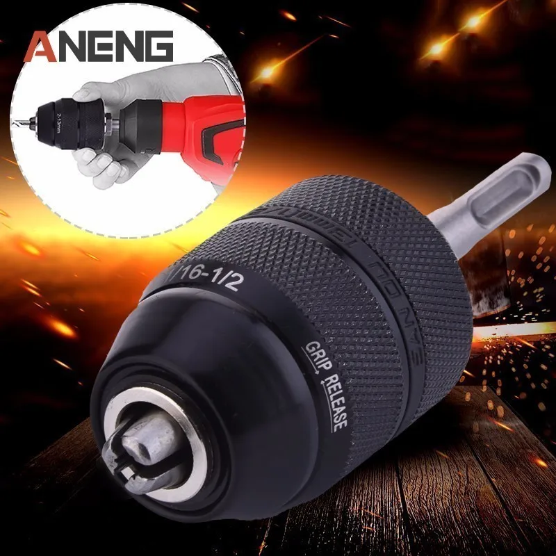 

90% Metal Sleeve 1/2"-20UNF 2-13MM 1/16-1/2 Drill Chuck Keyless Drilling Adapter Converter SDS Adaptor Hardware Tool Accessories