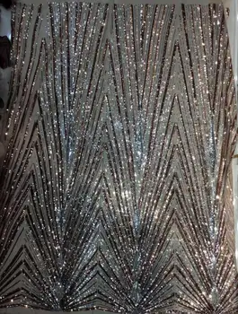 

Cyndi-3.2009 Hot selling african sequins lace fabric tessel fringel embroidered tulle mesh lace fabric