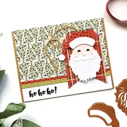 Рождественский Санта Клаус металла прорезной трафарет для окраски для рождественские поделки, Скрапбукинг альбом тиснение декоративная