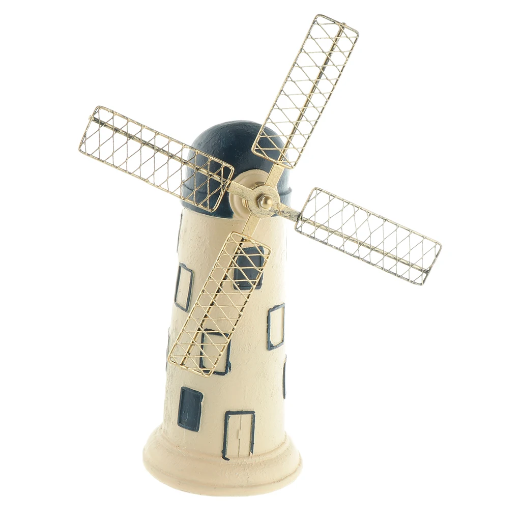 European Vintage Holland Windmill Resin Piggy Bank Home Cafe Pub Bar Decoration Ornaments Craft Gifts