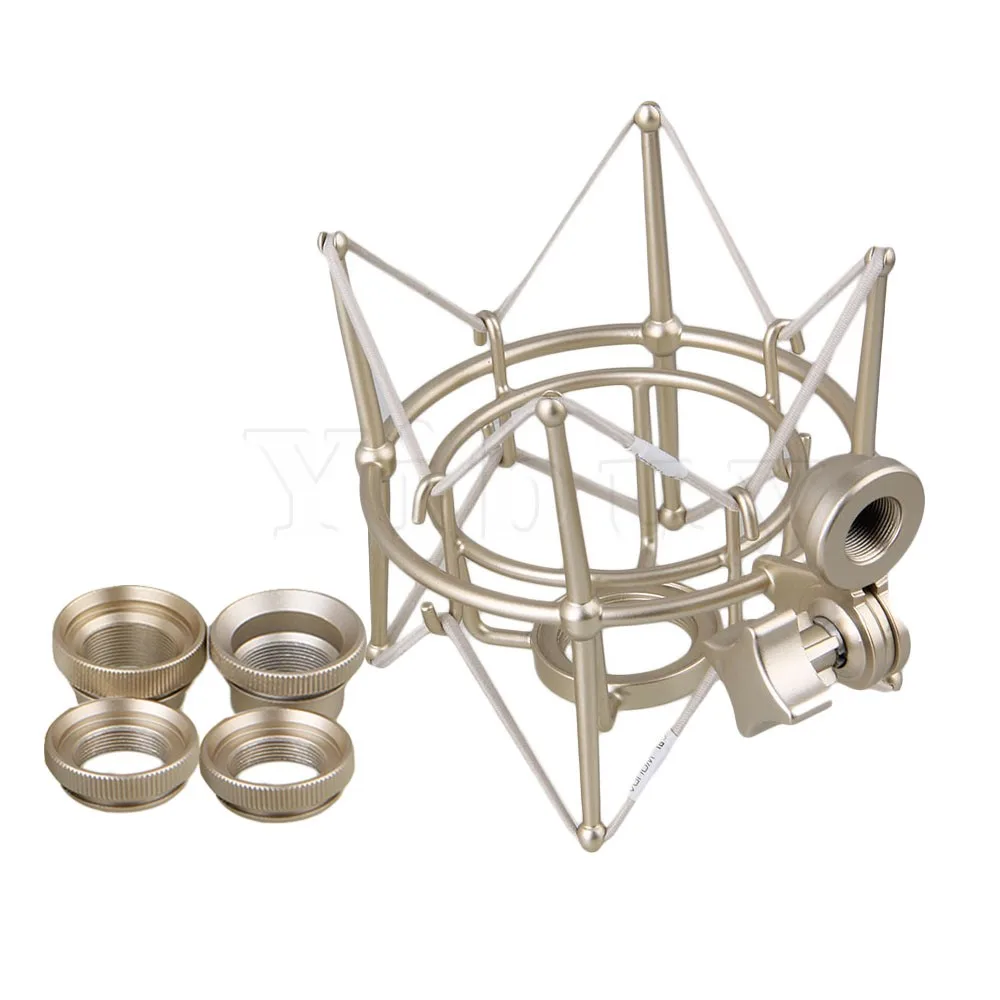 Yibuy Metal Cylinder Spider Shock Mount Stand for Newman U87 Microphone