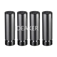 4 шт. для мебели из сплава алюминия ножки серебро регулируемая высота 150 мм шкаф стол диван кровать круглой формы ноги 150x50 мм