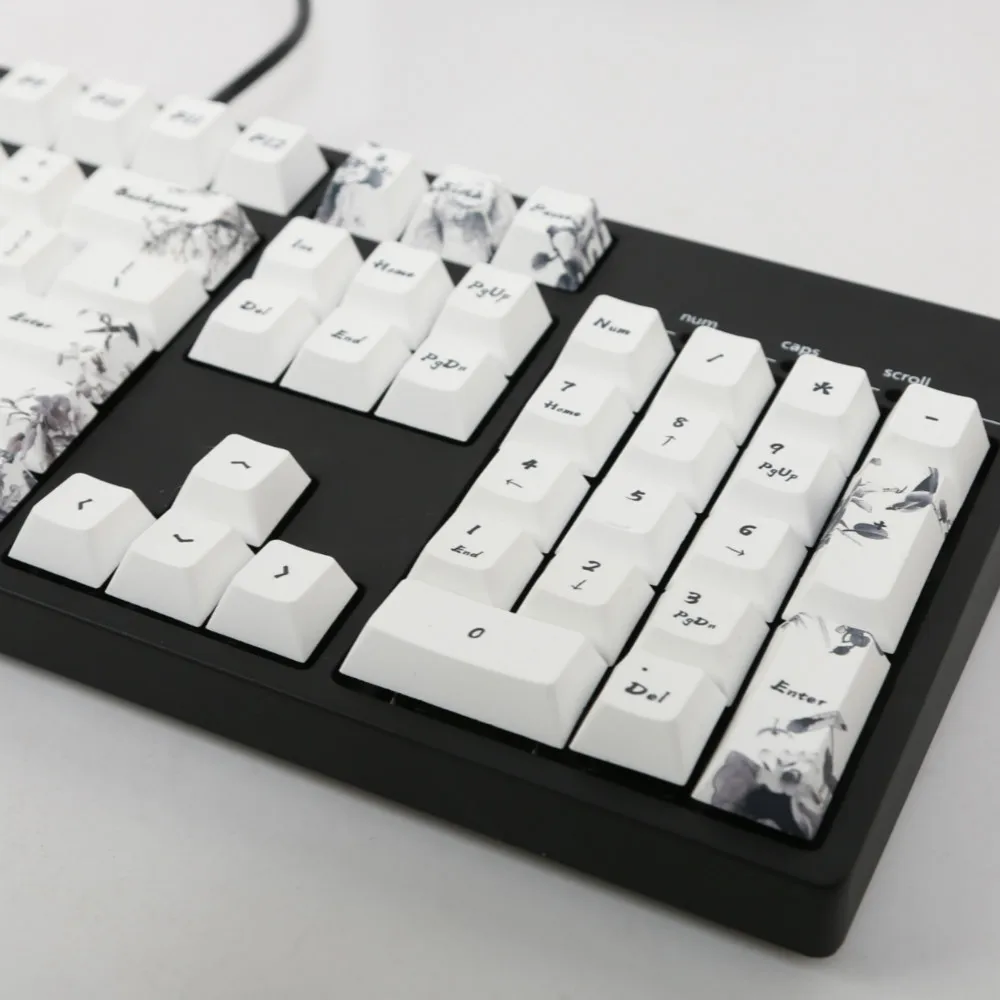  Ink keycap keycaps 5-Surfaces Dye sub Profile 104 Key ANIS Layout Augment For Standard Mechanical K