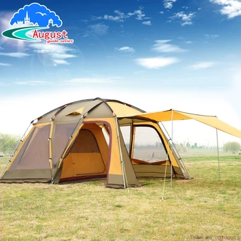 

August Huge 1 bed room 1 living room 6 8 10 person hiking party family travel base beach fishing relief outdoor camping tent