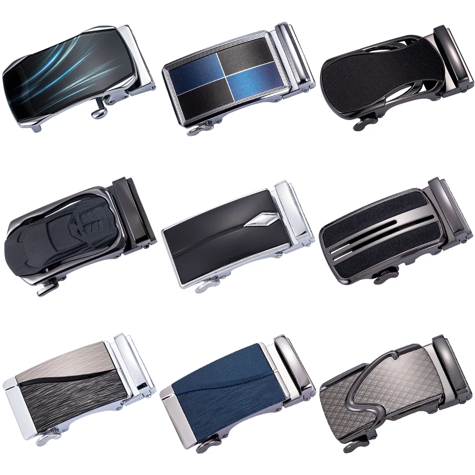 Barry.Wang Automatic Belt Buckles for Men Brand Designer Business Male Alloy Buckle Belts for Man Dropshpping Wholesale