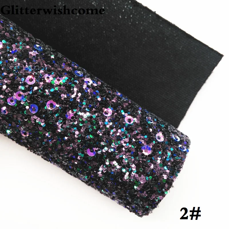 Glitterwishcome 21X29 см A4 размер с эффектом блестящей кожи лист, блеск винил для Луки, GM028A - Цвет: 2