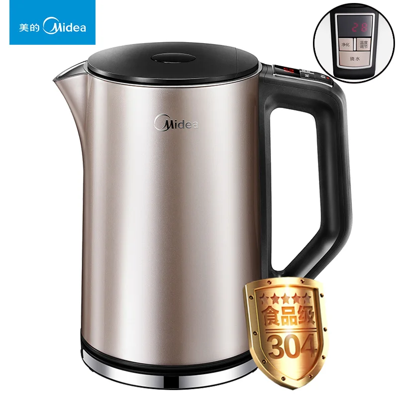 Midea Electric Kettle Household Kettle Automatic Power off, 304 Stainless Steel Genuine HE1506B