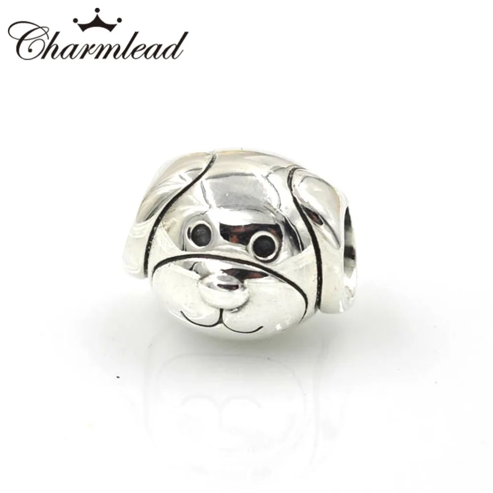 Charmlead 925 Sterling Silver Woof Devoted Dog Charms Pet Bead DIY Fits