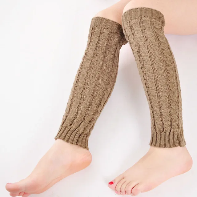 Trendy New Knitted Leg Warmers Heated Leg Warmers Ladies Twisted Boot Socks 40cm Casual Design