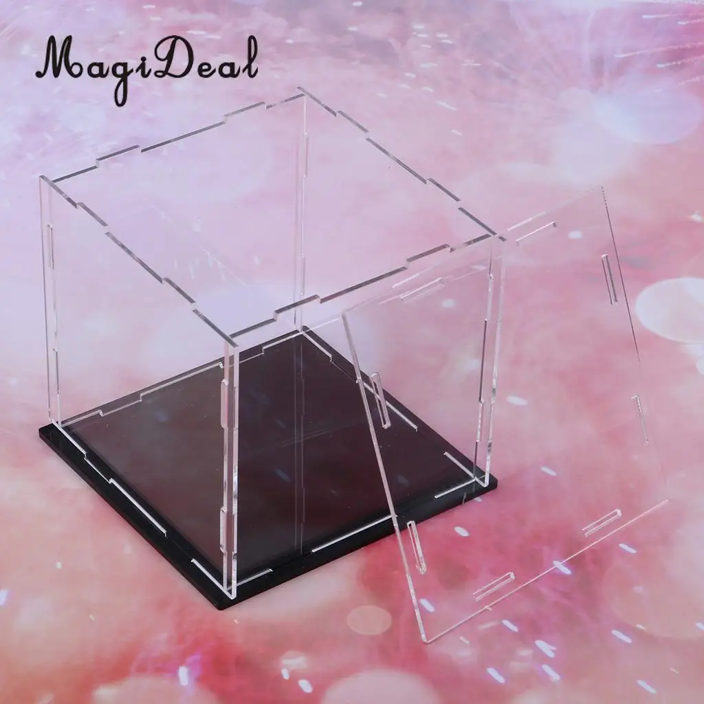 MagiDeal Square Acrylic Display Case Dust-proof Show Box for Plane Car Boat Model 6*6*6inch