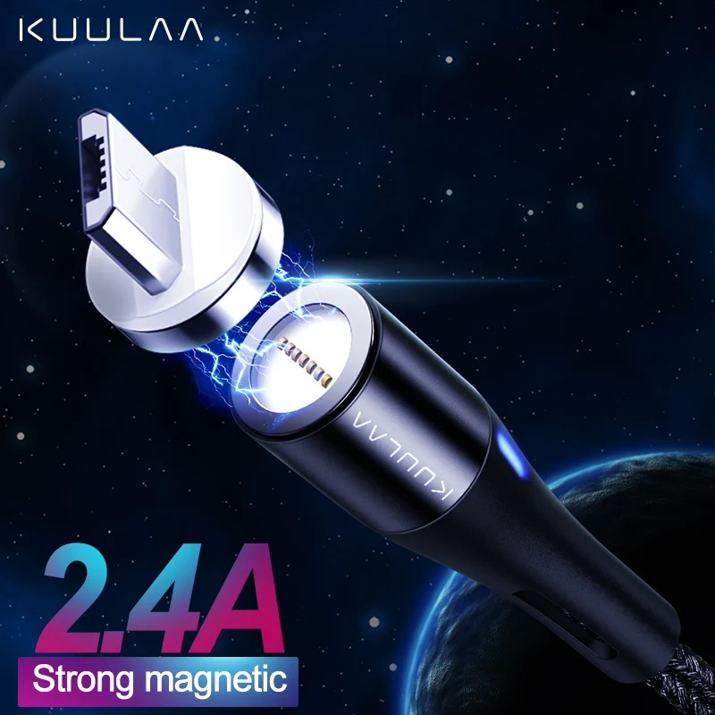 

KUULAA Magnetic Cable Micro USB 2.4A Fast Charging Adapter For XiaoMi Redmi Note 5 Phone Charger Magnet MicroUSB Charge USB Cord