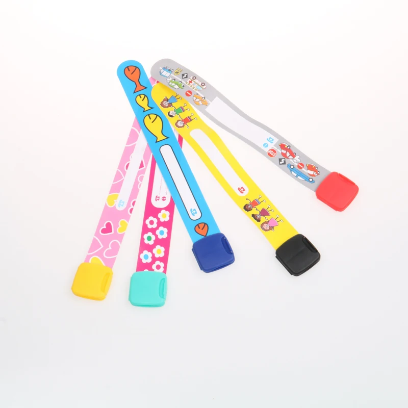 1 PC Kids Safety ID Wristband Band Reusable Bracelets for Child Variety