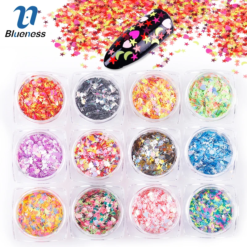 Blueness 3D Charms 12Box/Set Nails Art Decorations Supplies Manicure