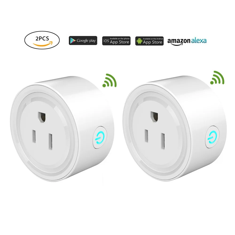 

Mini Wifi Smart US Plug Smart Timing Socket 2.4G Wireless Outlet Timer Switches Remote Control Smart Socket Compatible for Alexa
