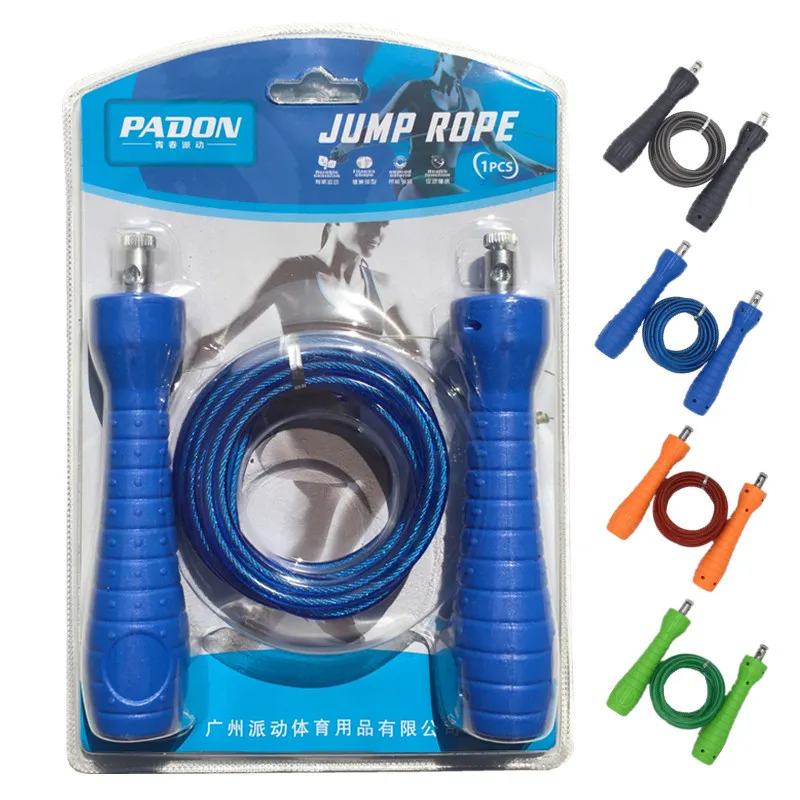 

Student Bearing Skipping Ropes Outdoor Activity Aerobic Exercise Boxing Skipping Jump Rope with Anti-Slip Handle Steel Wire