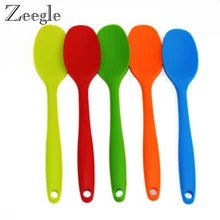 1 PCS Silicone Home Tableware Mixing Spoon Salad Cake Baking Utensil Putty Spatula Non-stick Backware Spoon Cooking Tools