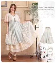 Sweet lace patchwork tank dress roupas renda lolita hippie boho mori girl dresses vestido feminino spain