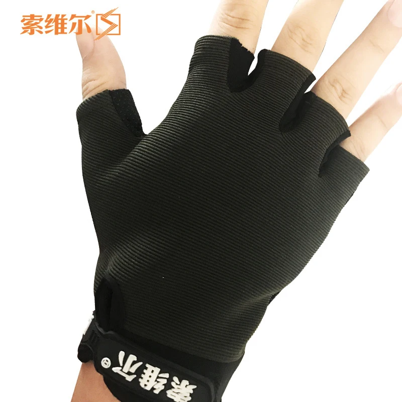 

Half Finger Breathable Non-slip Protective Cycling Gloves Women Men Motocycle Fitness Gym Sports Bracers Safety Running Gloves