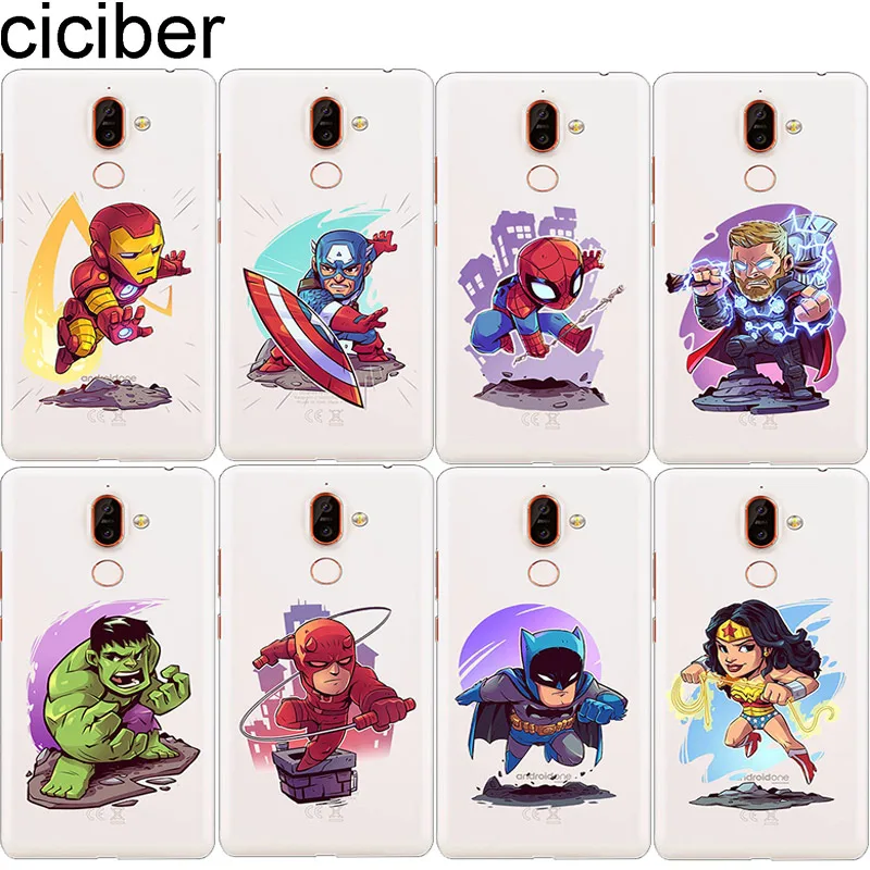 

ciciber Iron Man for Nokia 2.1 3.1 5.1 6.1 7.1 8.1 2 3 6 5 1 7 8 Plus 9 PureView Soft TPU Phone Case for Nokia X7 X6 X5 X3 Cover