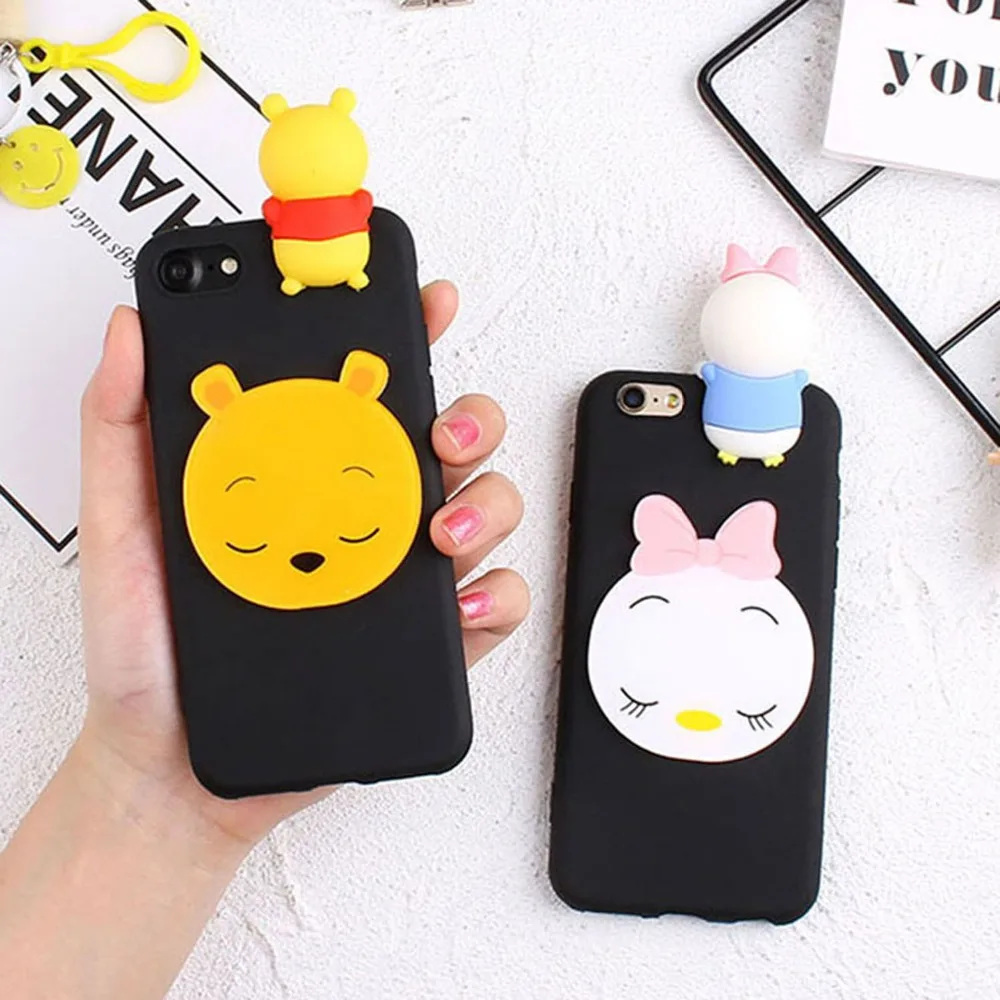 

Cute 3D Cartoon Mickey Minnie Cases For Huawei honor Note 10 Tigger daisy Soft Cover for huawei honor 9 8 7S 7C 7A honor 10 lite