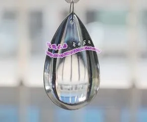 50pcs 38MM LONG Clear Pear/ Tear Drop Shaped Hanging Crystal Rainbow Suncatcher Curtain Pendants |