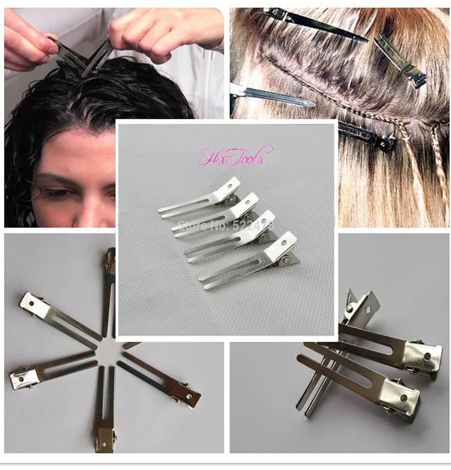 Hairdressing Double Prong Pin Curl Setting Section Hair Clips 50pcs