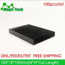 Светодиодный алюминиевый радиатор в виде пластины растут свет радиатор охлаждение Охладитель Fit транзистор IC теплопроводность светодиодный радиатор Электроника