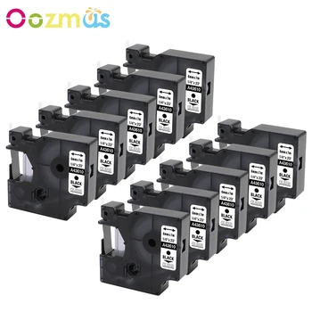 

Oozmas 10PK/lot For Dymo 43610 D1 6mm Printer Plastic Label Tapes Black on Clear 6 mm Compatible Dymo label Tapes