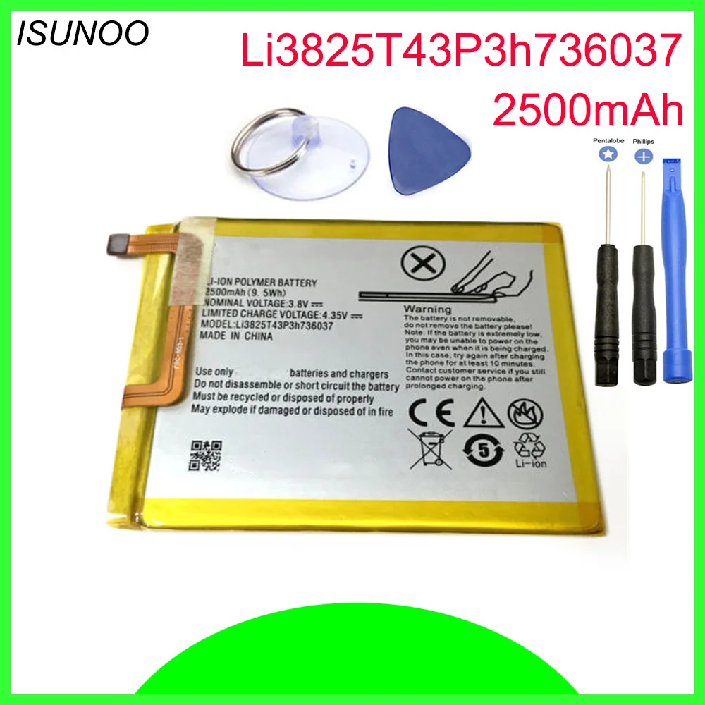 

ISUNOO LI3825T43P3H736037 Battery For ZTE BV0720 / For ZTE Blade A2 / For ZTE Blade V7 Lite Dual SIM Cell Phone Batteries +tools