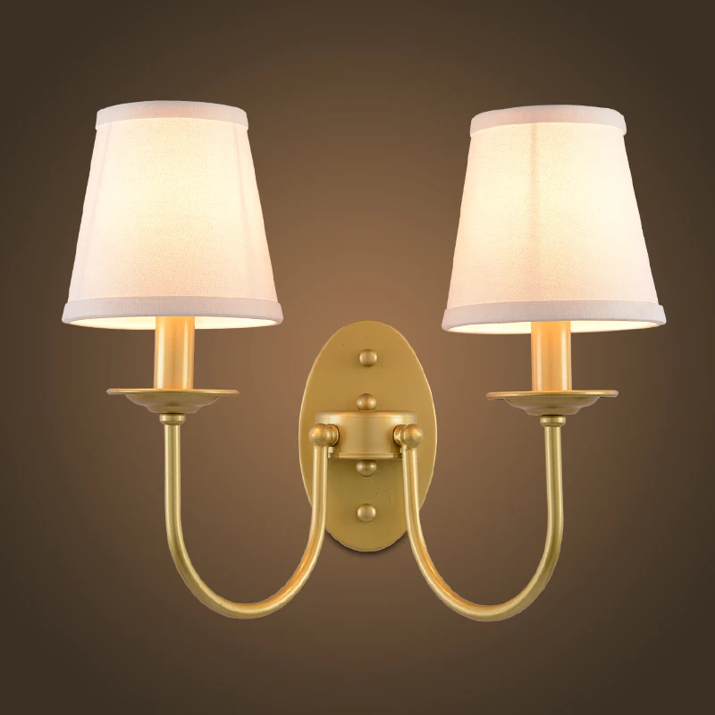 

led e14 American Iron Fabric LED Lamp LED Light Wall lamp Wall Light For Bar Store Foyer Bedroom Corridor Lobby