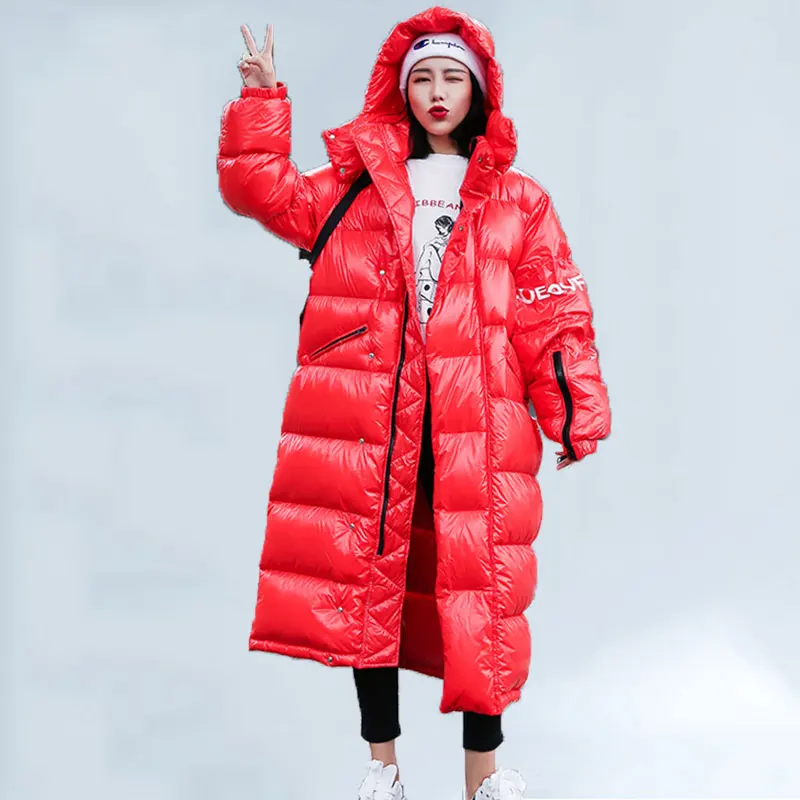 Зимняя женская куртка, плюс размер, яркое лицо, хлопок, Женское пальто, Harajuku Bread Parka, утолщенная, теплая, длинная куртка, Свободное пальто