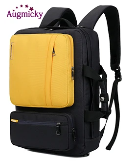17 дюймов Многофункциональный рюкзак для ноутбука портфель сумка через плечо Сумка Бизнес Путешествия Школьные рюкзаки для Macbook Pro 15,6 дюймов - Цвет: Золотой