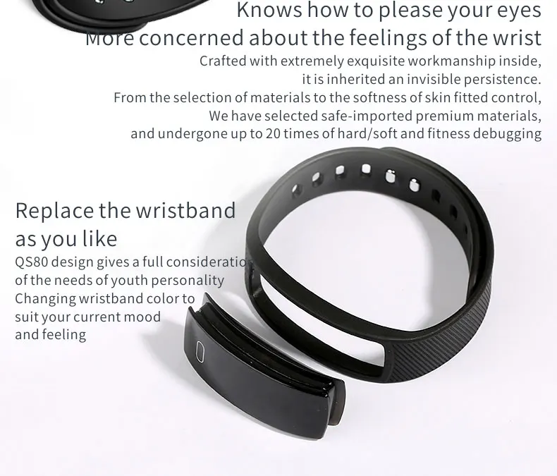 BOAMIGO Bluetooth Smart Bracelet Wristband Message Reminder Sleep Monitoring Portable Rubber Smart Watches for IOS Android Phone (20)