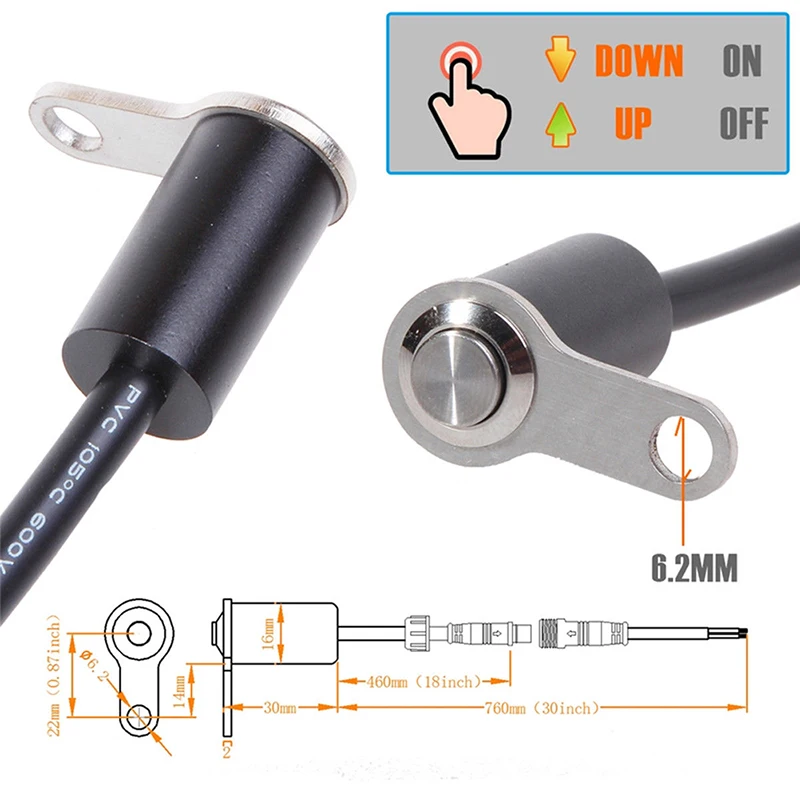 

Universal 12V Waterproof Motorcycle Handlebar Switch Mount Adjustable Headlight ON-OFF Button For Racing Electric Bicycle