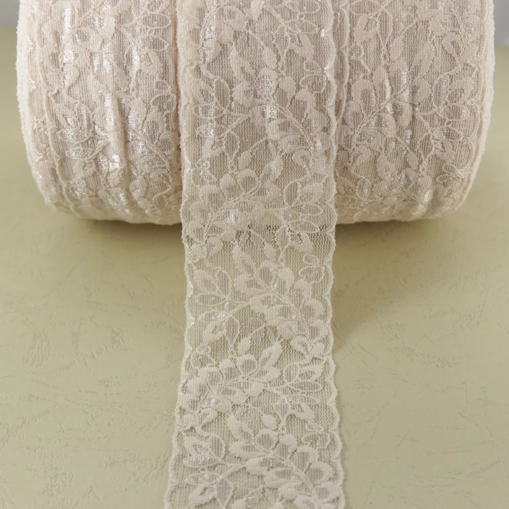 A roll 88 yards 55mm width Elastic Stretch Lace trim sewing garment