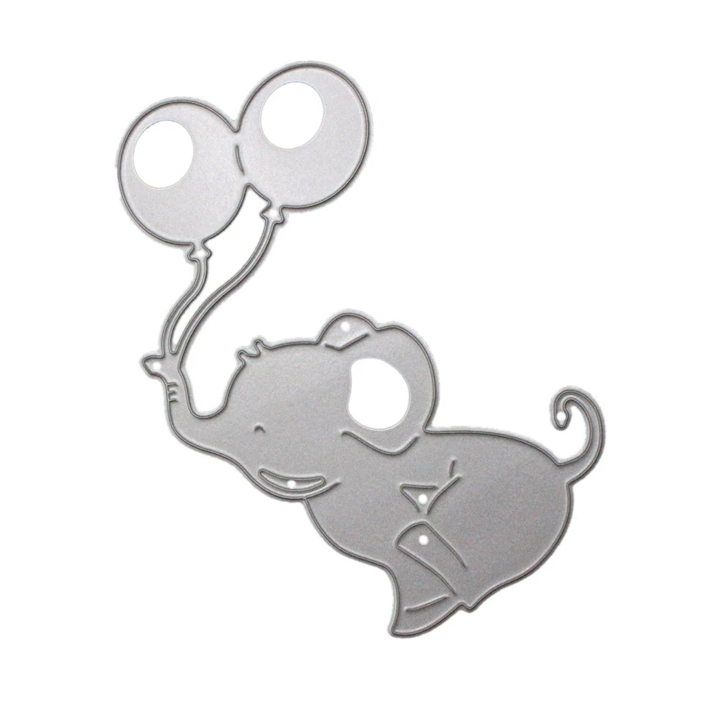 

Elephant Balloon Metal Cutting Dies Stencil DIY Scrapbooking Album Stamp Paper Card Embossing Craft Decor
