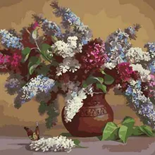 Безрамная картина 24 разноцветные цветы живопись по номерам Современная Настенная живопись ручная роспись маслом на холсте для домашнего декора