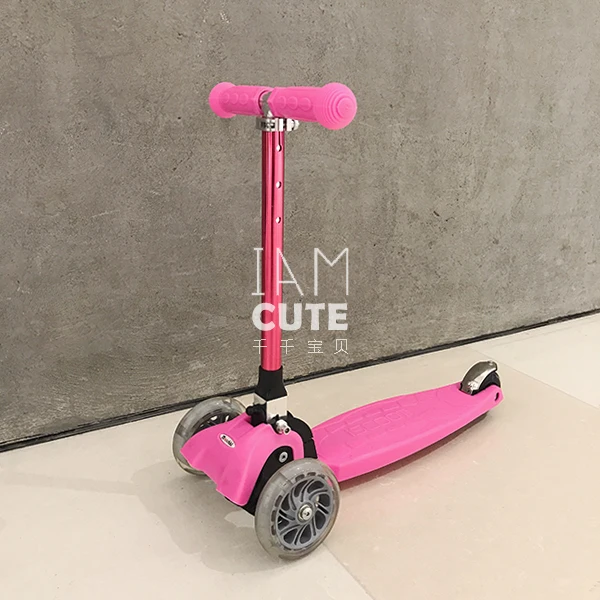 Милый самокат для детей ясельного возраста может поднимать вверх и вниз детский трехколесный велосипед на колесах для равновесия трехколесный скутеры детские - Цвет: full pink