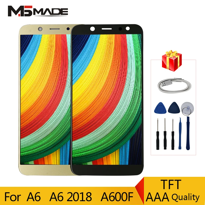 

For Galaxy A Series LCDs Samsung A6 2018 A600 A600F SM-A600FN LCD Display Touch Sreen Digitizer Replacement Assembly Tools