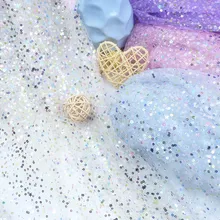 Звезда Луна сетчатая ткань с блестками сценическая одежда Ткань Свадебный декор для комнаты сетка Марлевое полотно для фотографического фона